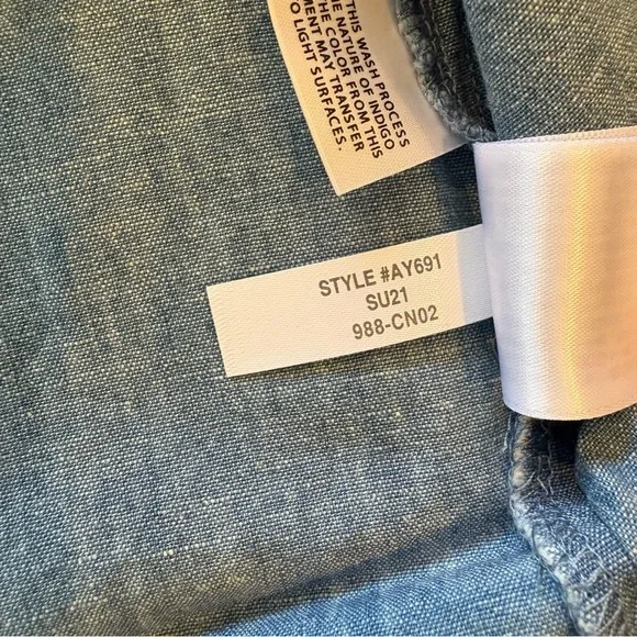 J Crew Swingy Tank in Chambray Blue Buoy Wash Cotton Linen Size Medium - Picture 9 of 11